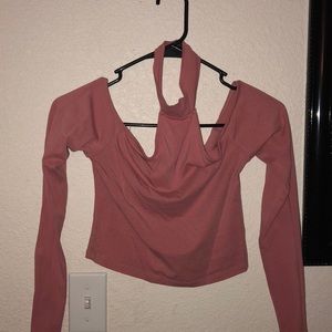 Cropped long sleeve top